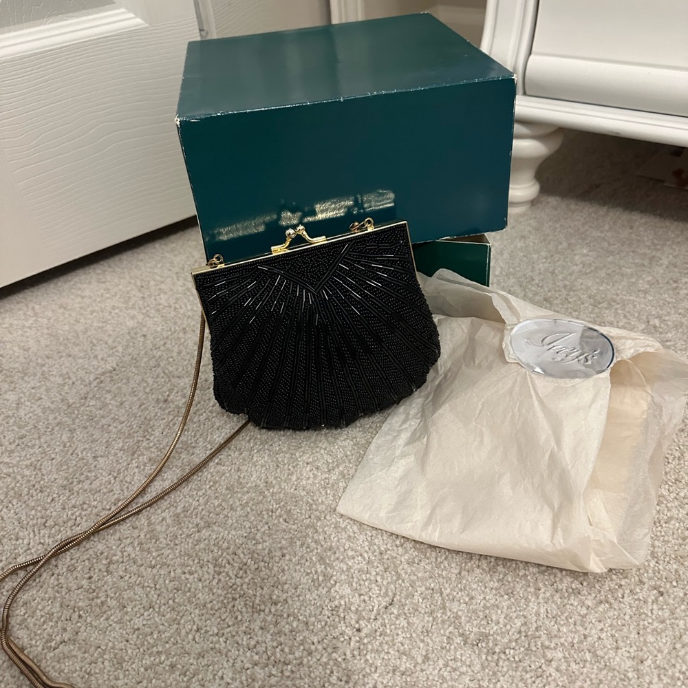 Carolyn Barion Elegant Black Evening Clutch